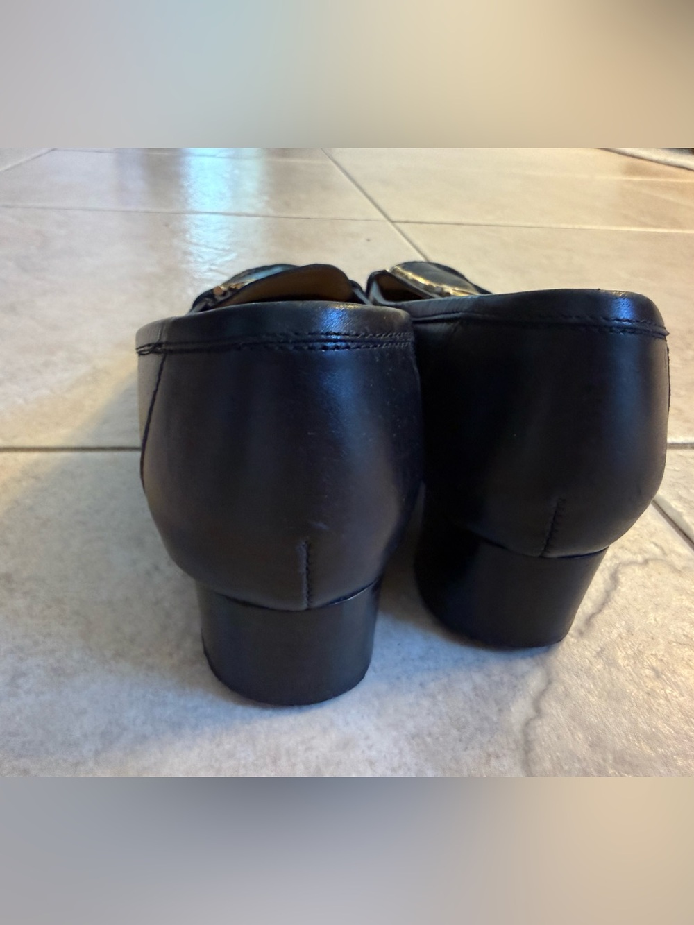 Salvatore Ferragamo Gancini Vintage Block Heel Loafers SG 1523 leather 8.5 - Picture 4 of 9